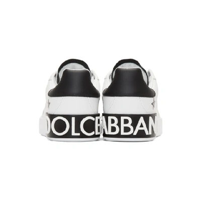 Shop Dolce & Gabbana White Portofino Stars Sneakers