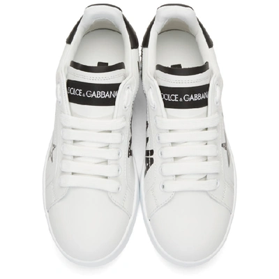 Shop Dolce & Gabbana White Portofino Stars Sneakers