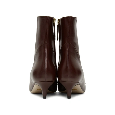 Shop Gucci Burgundy Zumi Boots In 6629 Bordea