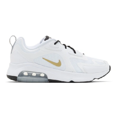 Shop Nike White Air Max 200 Sneakers In 102 Whtgold