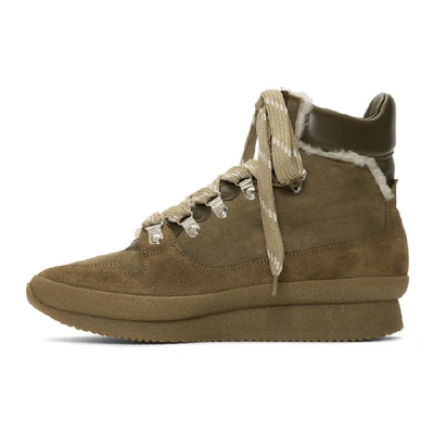 Shop Isabel Marant Taupe Shearling Brendta Hiking Boots In 50ta Taupe