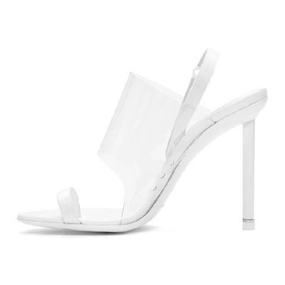 Shop Alexander Wang White Kaia Heeled Sandals In 100 White