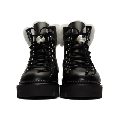Shop Nicholas Kirkwood Black Delfi Hiking Boots In N99 Black