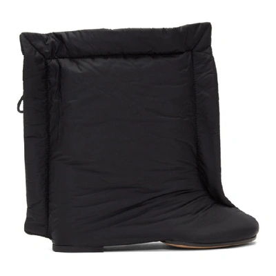 Shop Mm6 Maison Margiela Black Mid-calf Rectangle Boots In T8013 Black