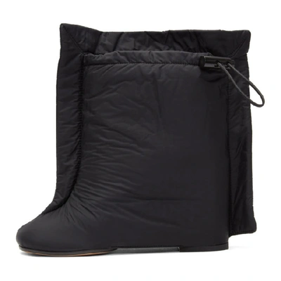 Shop Mm6 Maison Margiela Black Mid-calf Rectangle Boots In T8013 Black