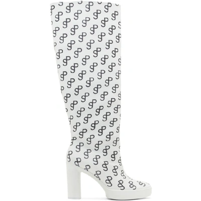 Shop Saks Potts Ssense Exclusive White And Black Ecco Edition Sculpted Motion 75 Boots In White Black
