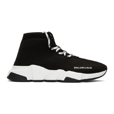 Shop Balenciaga Black Lace-up Speed Sneakers In 1000 Black