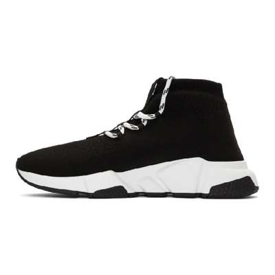 Shop Balenciaga Black Lace-up Speed Sneakers In 1000 Black