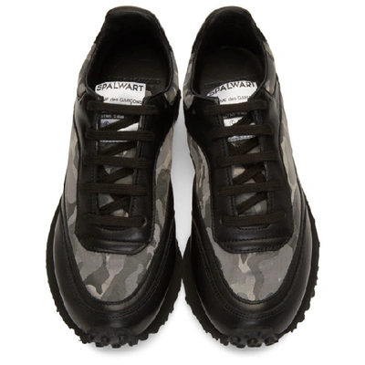 Shop Comme Des Garçons Comme Des Garçons Black Spalwart Edition New Tempo Camo Sneakers In Grey