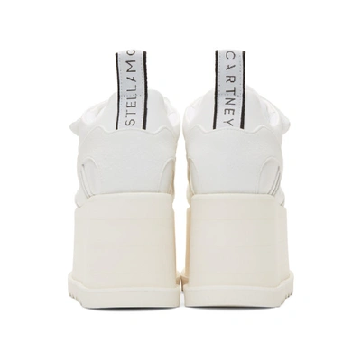 Shop Stella Mccartney White Eclypse Platform Sneakers