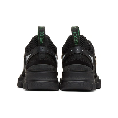 Shop Gucci Black Flashtrek Chunky Sneakers In 1079 Black