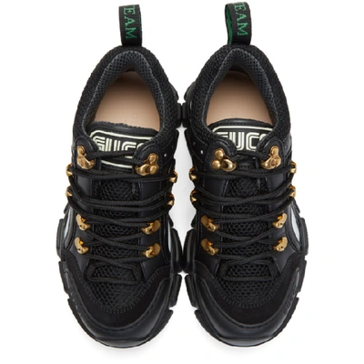 Shop Gucci Black Flashtrek Chunky Sneakers In 1079 Black