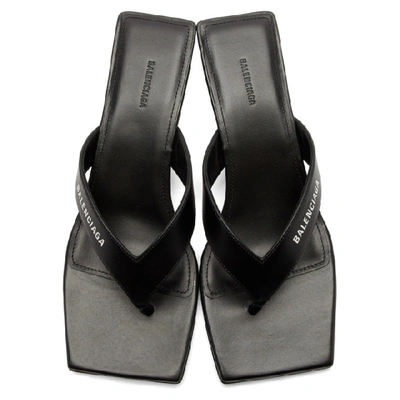 Shop Balenciaga Black Metal Sandals