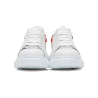 Shop Alexander Mcqueen White And Red Oversized Sneakers In 9676 Lustre