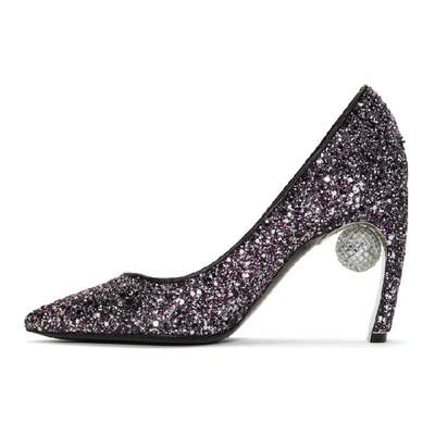 Shop Nicholas Kirkwood Purple Glitter Maeva Pumps In Gnf Gunm/fu