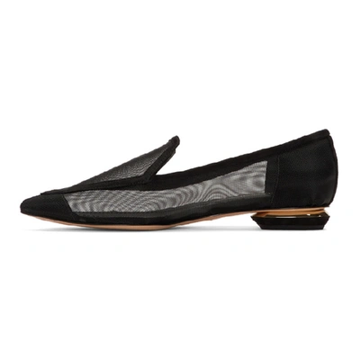 Shop Nicholas Kirkwood Black Mesh Beya Loafers In N99 Black