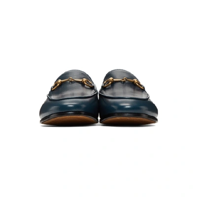 Shop Gucci Blue Jordaan Loafers