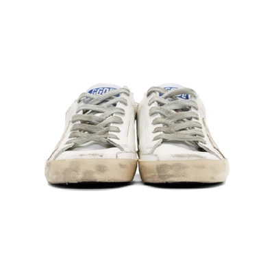 Shop Golden Goose Ssense Exclusive White & Gold Giraffe Superstar Sneakers