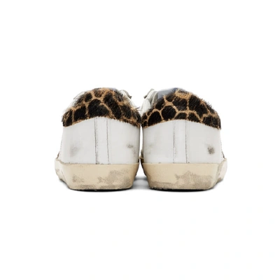 Shop Golden Goose Ssense Exclusive White & Gold Giraffe Superstar Sneakers