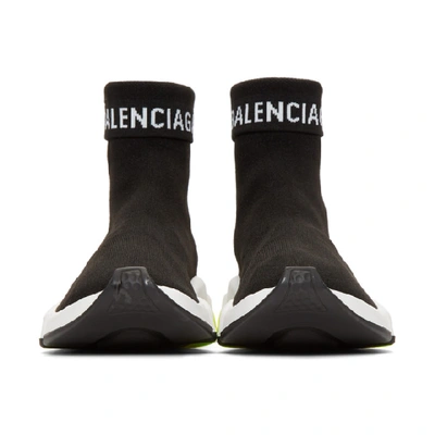 Shop Balenciaga Black Logo Speed High-top Sneakers In 1006 Black