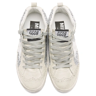 GOLDEN GOOSE 银色 MID STAR 亮片运动鞋