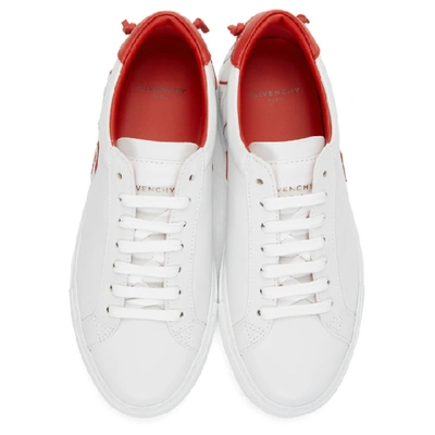 Shop Givenchy White And Red Reverse Urban Knots Sneakers In 112 Red
