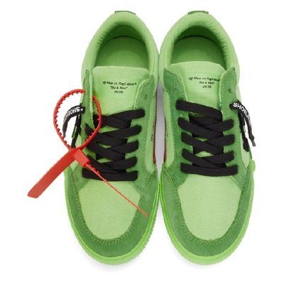 Shop Off-white Ssense Exclusive Green Low Vulcanized Trainers