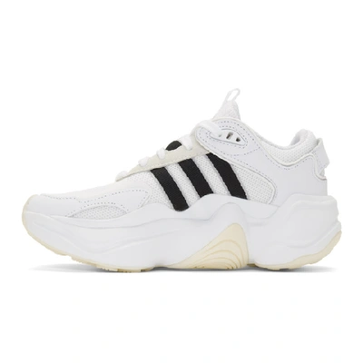 Shop Adidas Originals White And Black Tephra Sneakers In White/black