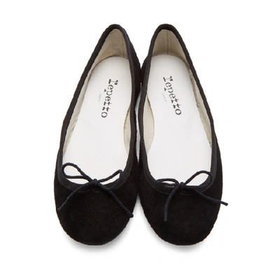 Shop Repetto Black Suede Cendrillon Ballerina Flats In 410 Black