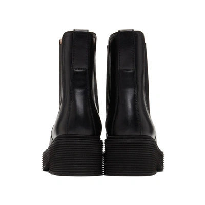Shop Marni Black Leather Chelsea Boots In 00n99 Black
