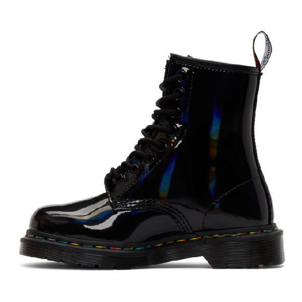 Dr. Martens 1460 Rainbow Patent Boot In Black | ModeSens