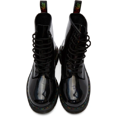 Shop Dr. Martens' Dr. Martens Black Iridescent Rainbow 1460 Boots
