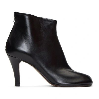 Shop Maison Margiela Black Stiletto Tabi Boots In T8013 Black