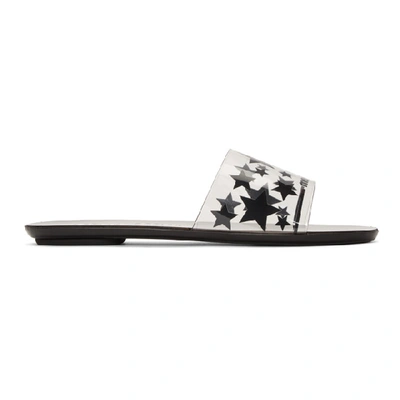 Shop Miu Miu Transparent & Black Pvc Sandals