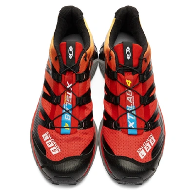 Shop Salomon Red And Black Limited Edition S/lab Xt-4 Adv Sneakers In Black/fred