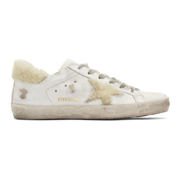 shearling lined golden goose sneakers