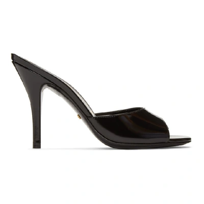 Shop Gucci Black Slide Heeled Sandals In 1000 Black