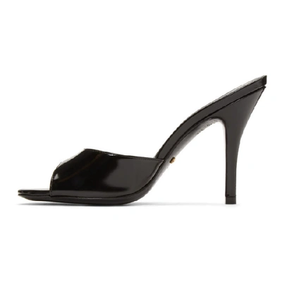 Shop Gucci Black Slide Heeled Sandals In 1000 Black