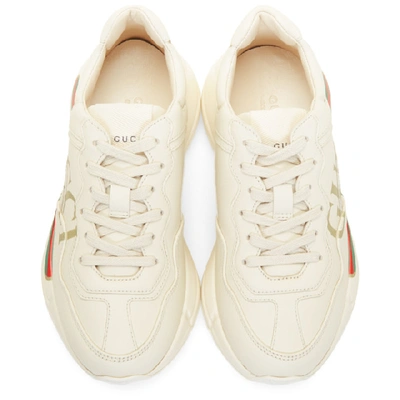 Shop Gucci Off-white Vintage Logo Rhyton Sneakers In 9522 Ivoire