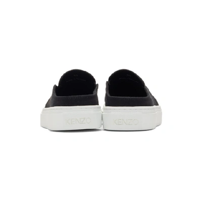 Shop Kenzo Black K-skate Mule Slip-on Sneakers In 99 - Black