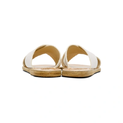 Shop Ancient Greek Sandals White Thais Sandals