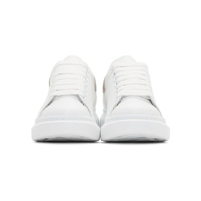 Shop Alexander Mcqueen White & Pink Oversized Sneakers