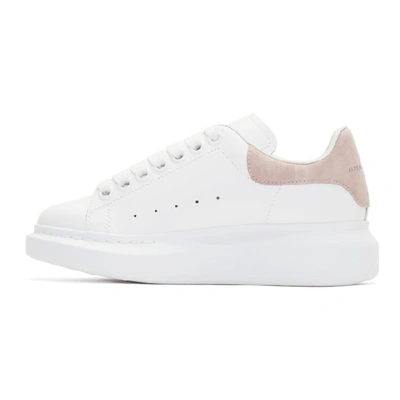 Shop Alexander Mcqueen White & Pink Oversized Sneakers