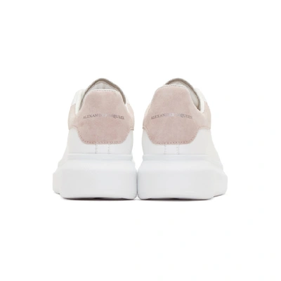 Shop Alexander Mcqueen White & Pink Oversized Sneakers