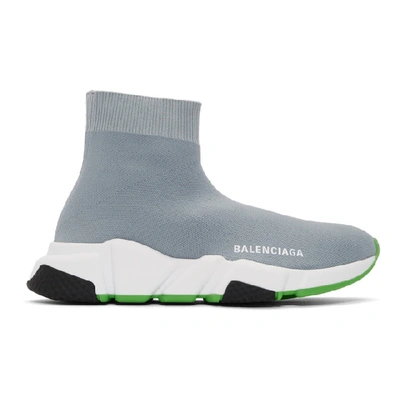 Shop Balenciaga Grey Speed Sneakers In 1342 Grey