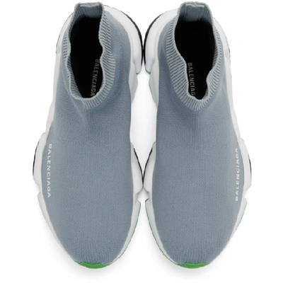 Shop Balenciaga Grey Speed Sneakers In 1342 Grey