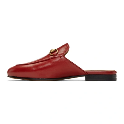 Shop Gucci Red Princetown Slippers