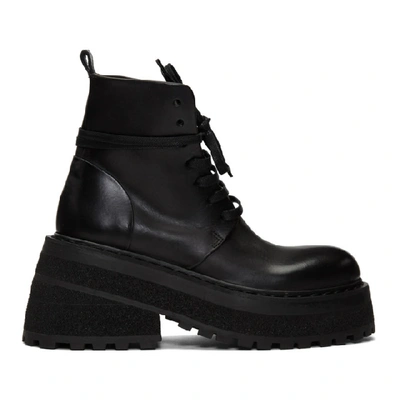 Shop Marsèll Marsell Black Carreta Anfibio Boots In 2866 Nero