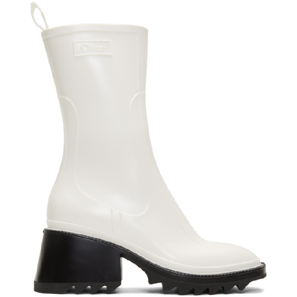 block heel rain boots