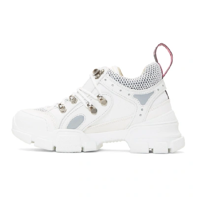 Shop Gucci White Flashtrek Chunky Sneakers In 9087 White